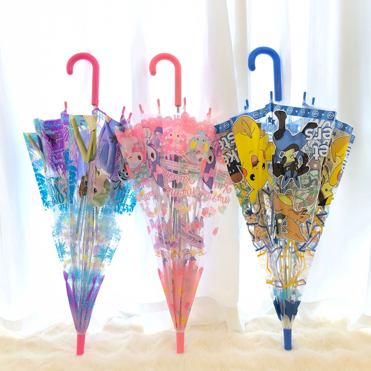 Pokemon Unisex Vinyl Jump Start Stick Umbrella. Dome Type Deep Tension Stylish and Cute. Christmas,New Year,Birthday Party, Best Gift.
