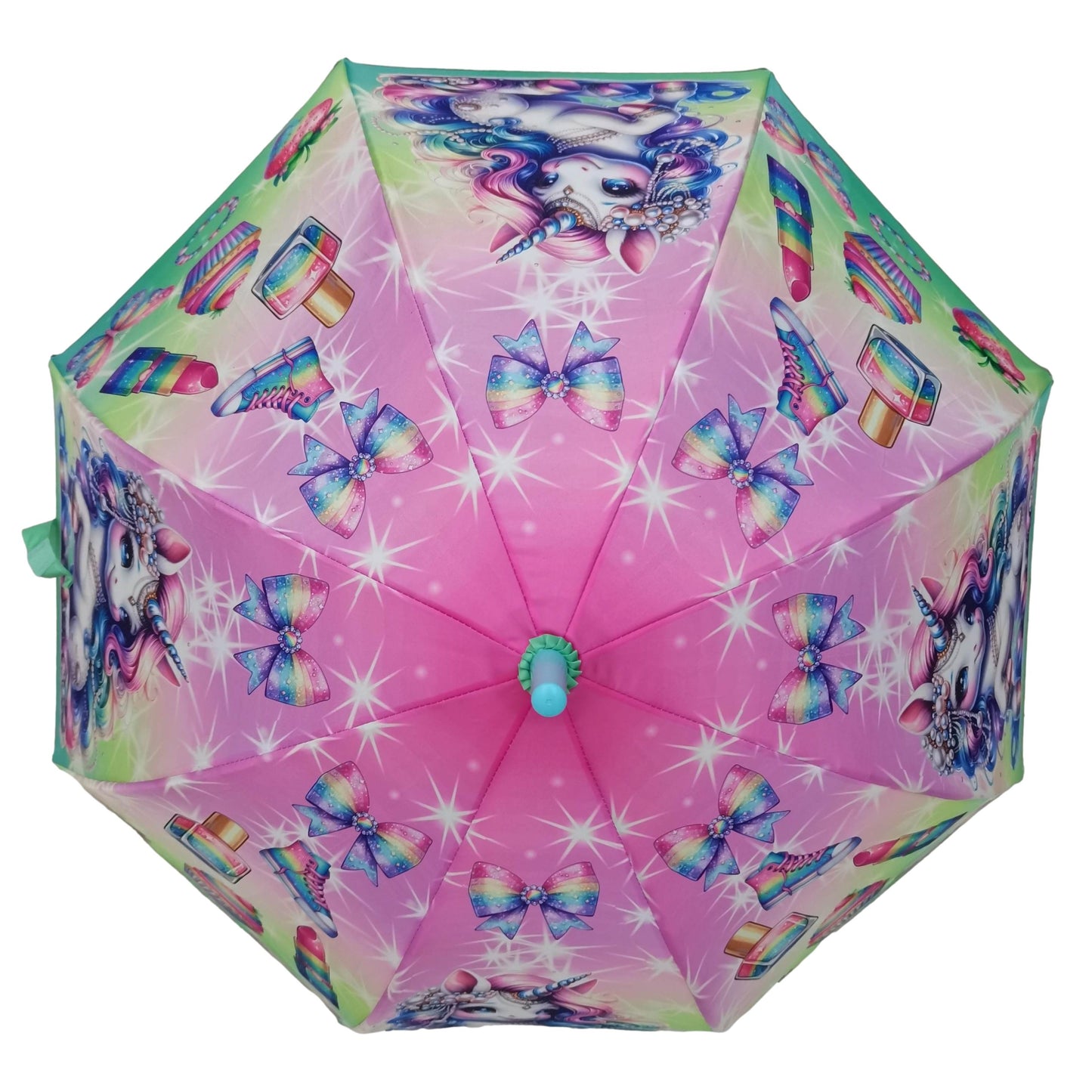 Unicorn Dome Shaped 8 Fiberglass Ribs 19" Stick Umbrella For Girls Best Birthday Party Christmas Gift (Copy)