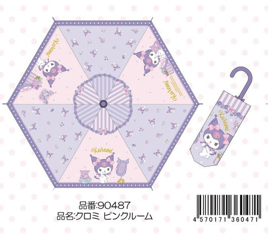Umbrella Foldable Umbrella Pink KUROMI Room [Expected Late October]