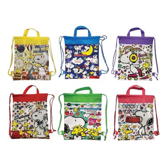 Snoopy Gym, Shoes,Beach,School Backpacks Non Woven 2-Way .Limited Edition. 15" H.