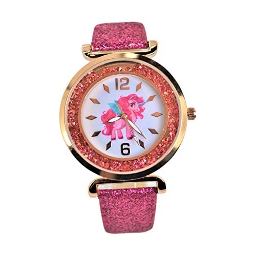 Unicorn Lucky Amulet Gift Watch Girls Student Watch Business Gift Moving Crystals Sparkle Watch Band