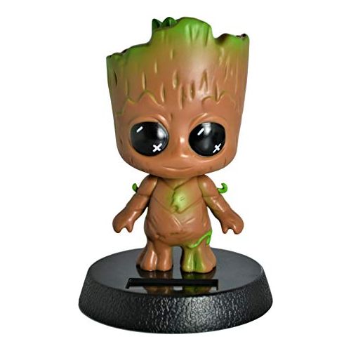 Groot Solar Powered PVC Bobblehead Car Home Office Ultra Detail Doll